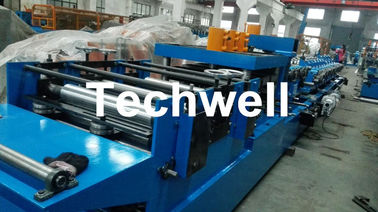 Fully Automatic Galvanized Steel CZ Purlin Roll Forming Machine , Steel CZ Section Profile Roll Forming Equipment